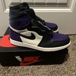 Brand New Jordan 1 Retro High Court Purple Size 14