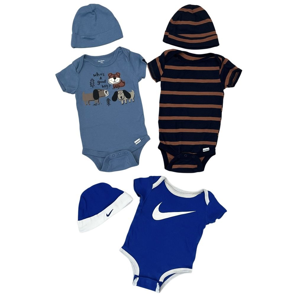 Nike Gerber Baby 3-6 Months Bodysuits Clothing Lot 6pc