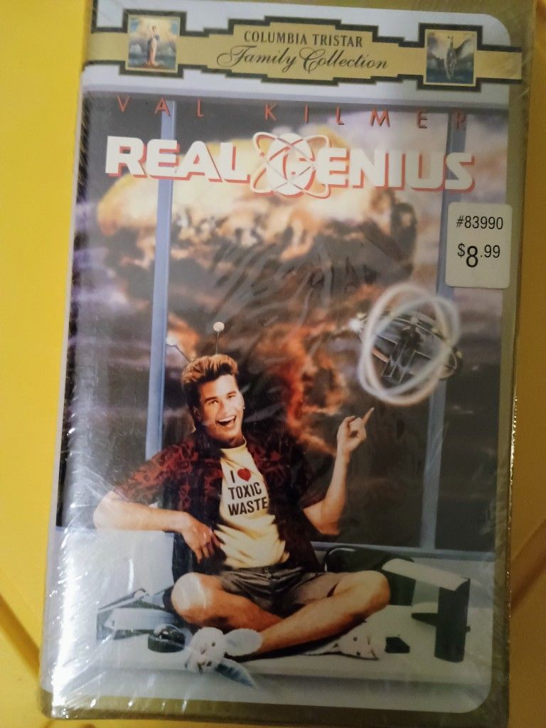 Real Genius Movie VHS Tape New And Sealed With An Early Val Kilmer
