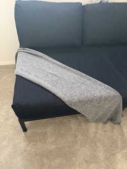 Gray throw blanket