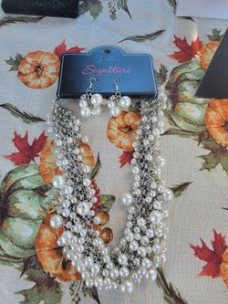 Paparazzi Signature Series Pearl Necklace & Earring Set