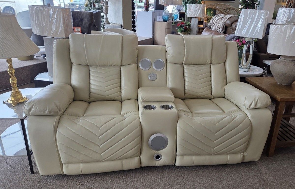 Power Double Reclining Loveseat w/