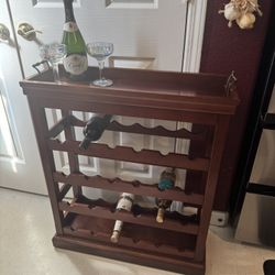 Antique wooden Bar and Wine Holder