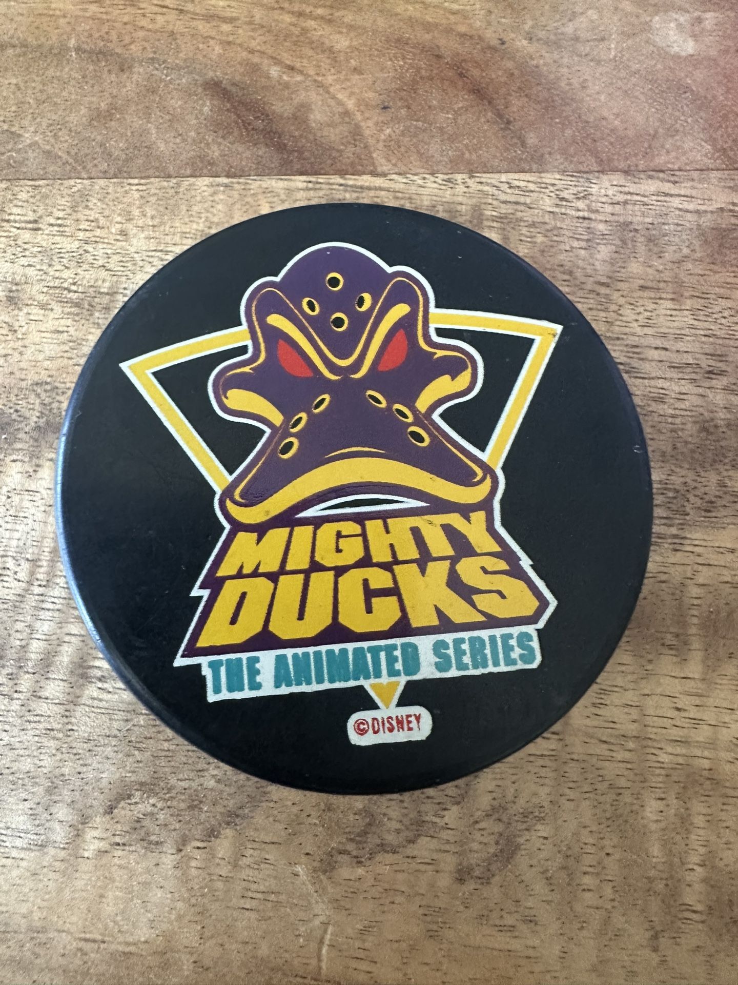 Mighty Ducks Official NHL hockey puck from Disney TVA