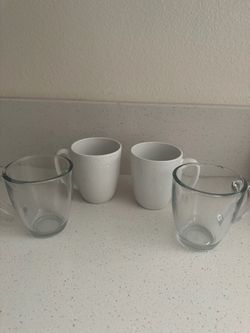 Free Mugs. Corelle Stoneware and glass
