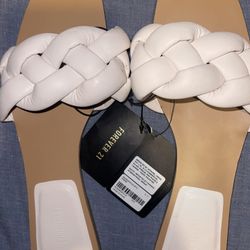 Forever 21 Women’s Flat Braided Slip On Sandal Size 8.5