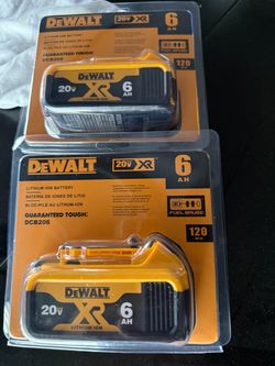 20v dewalt 6Ah batteries new in package