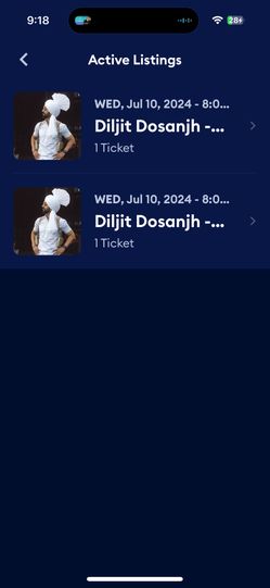 Diljit Dosanj Floor Seats Row 1