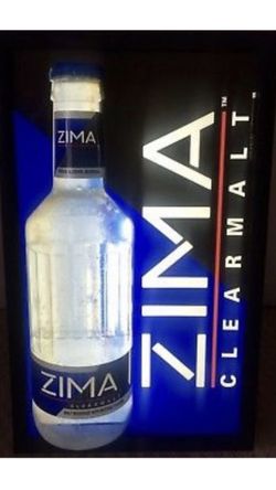 Zima beer sign