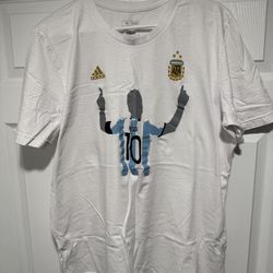 Adidas Argentina World Cup champions 2022 Messi t-shirt Size XL