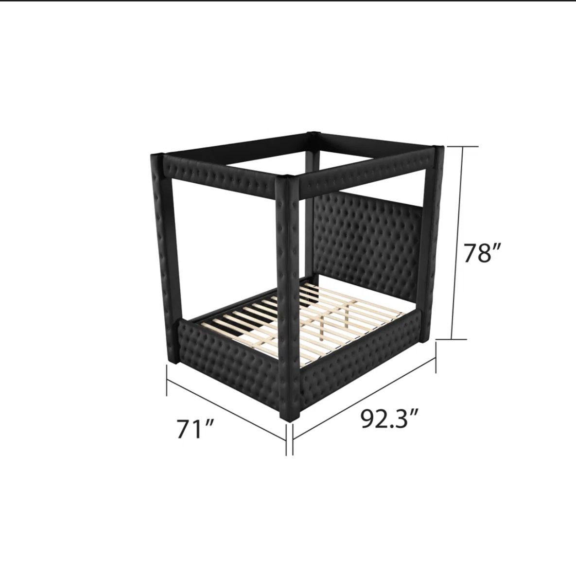 Upholstered Canopy Bed