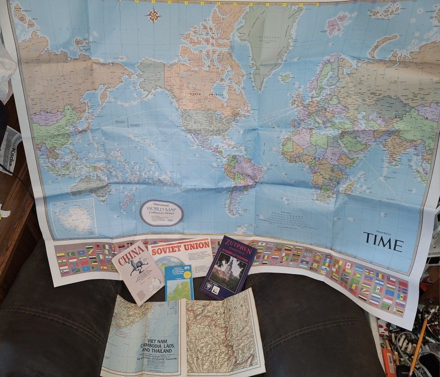Vintage World Map and Foreign Maps