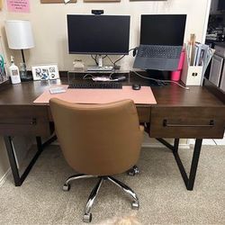 63” desk and office chair