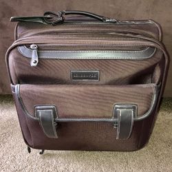Vintage Brown London Fog Carry On Rolling Luggage 🧳 
