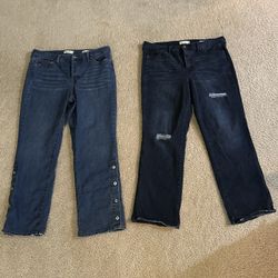 Jessica Simpson Woman’s 2 Piece Flirt Straight Boot Cut Jeans Size 31