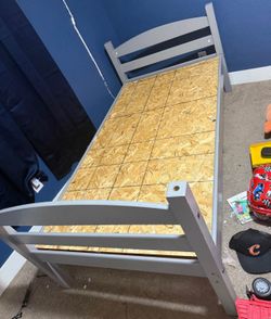 Grey Twin Bed Frame