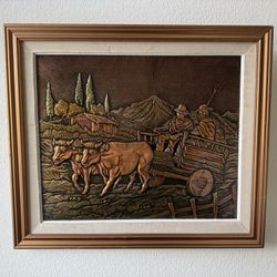 Nice copper relief wall art size 25”x29”