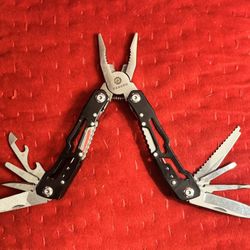  Fangfo Multi-Tool Pliers w/ Knife, Saw & Screwdrivers + Belt Pouch