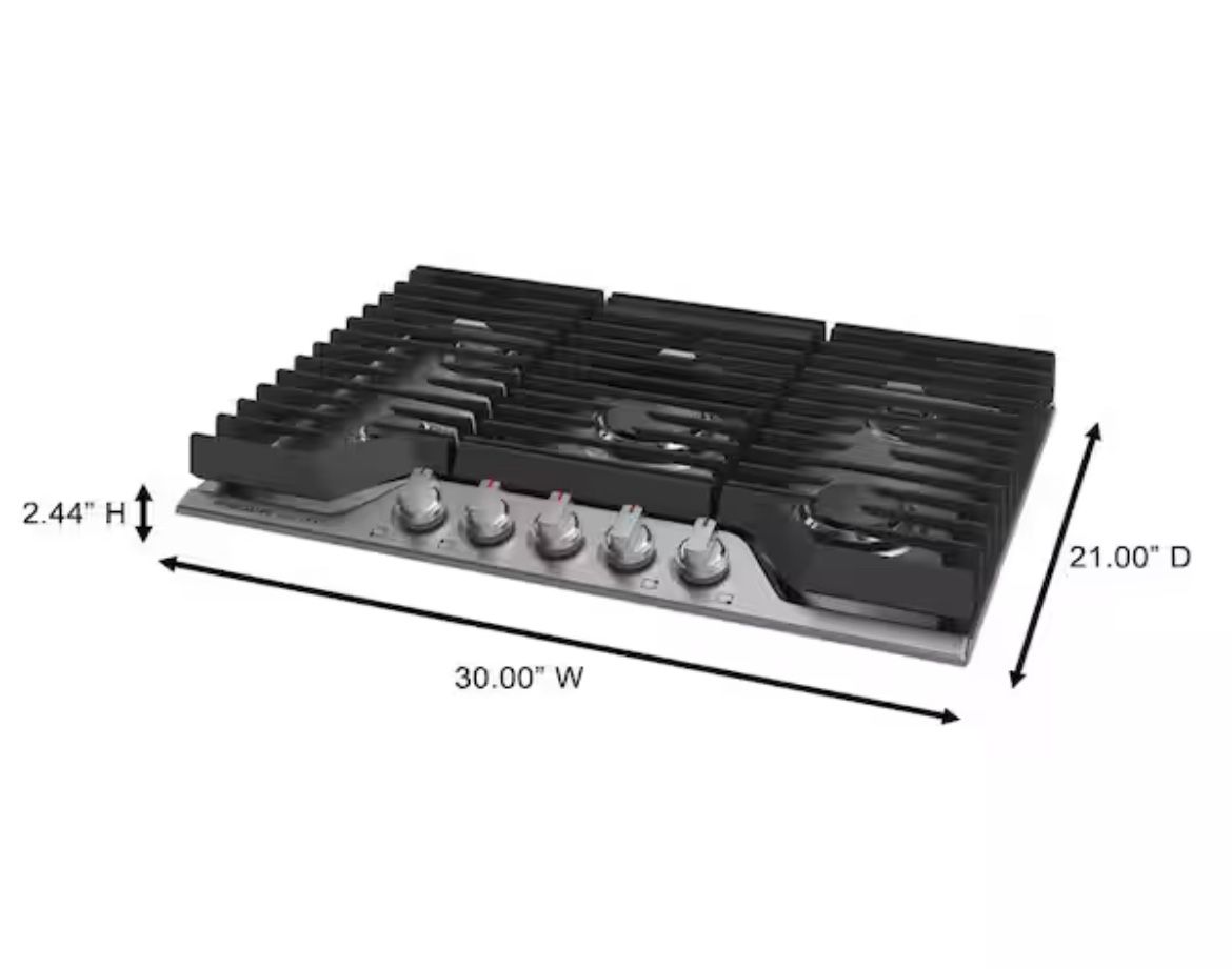 Cooktop Gas Stainless Steel 120 Day Warranty 