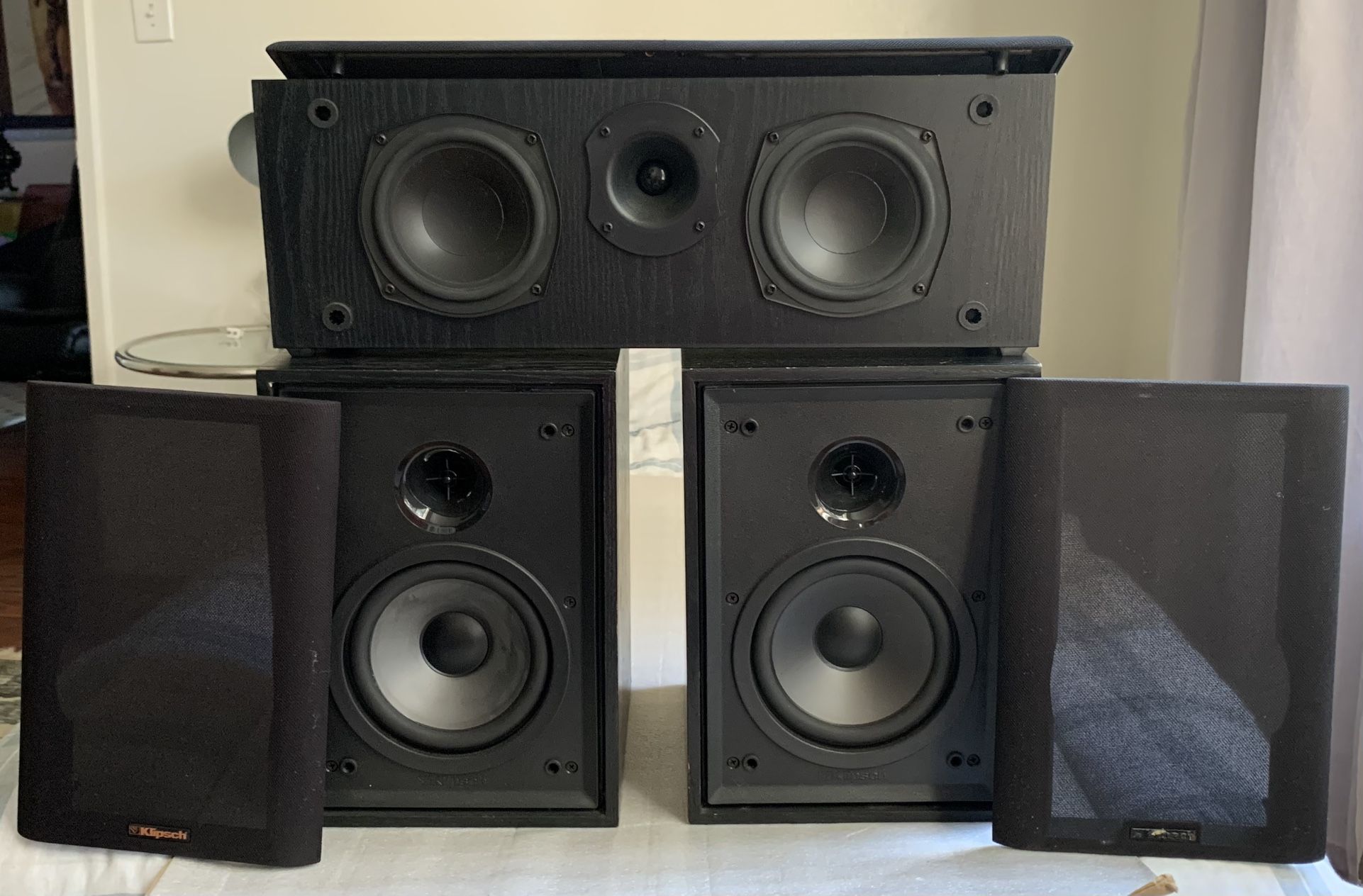 Klipsch KG1.5 Satin Black & KV1 Center2way Speakers Set