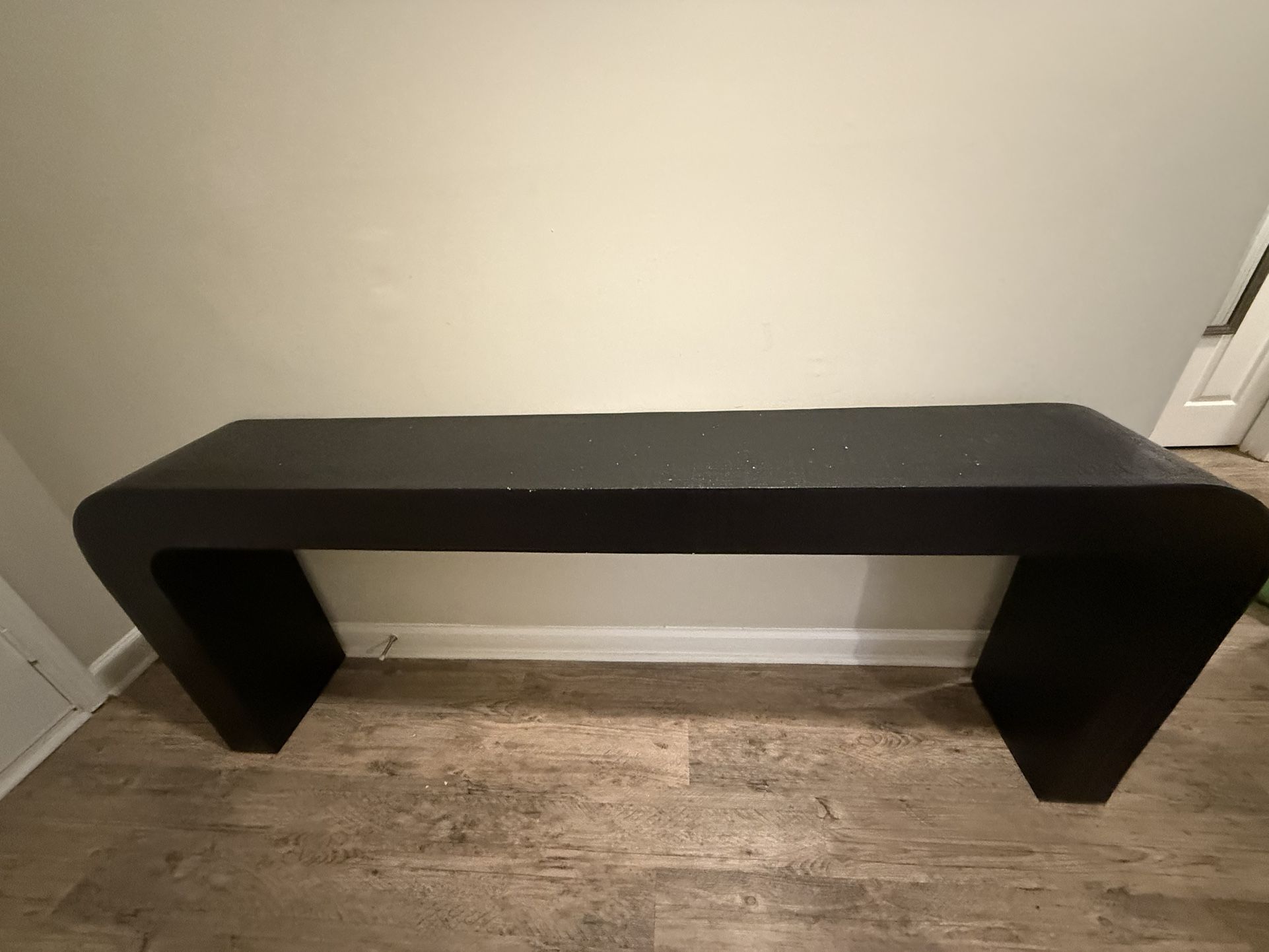 Crescent 80" Black Resin Console Table