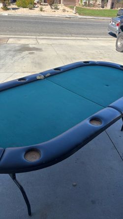 Folding Poker Table with Cup Holders