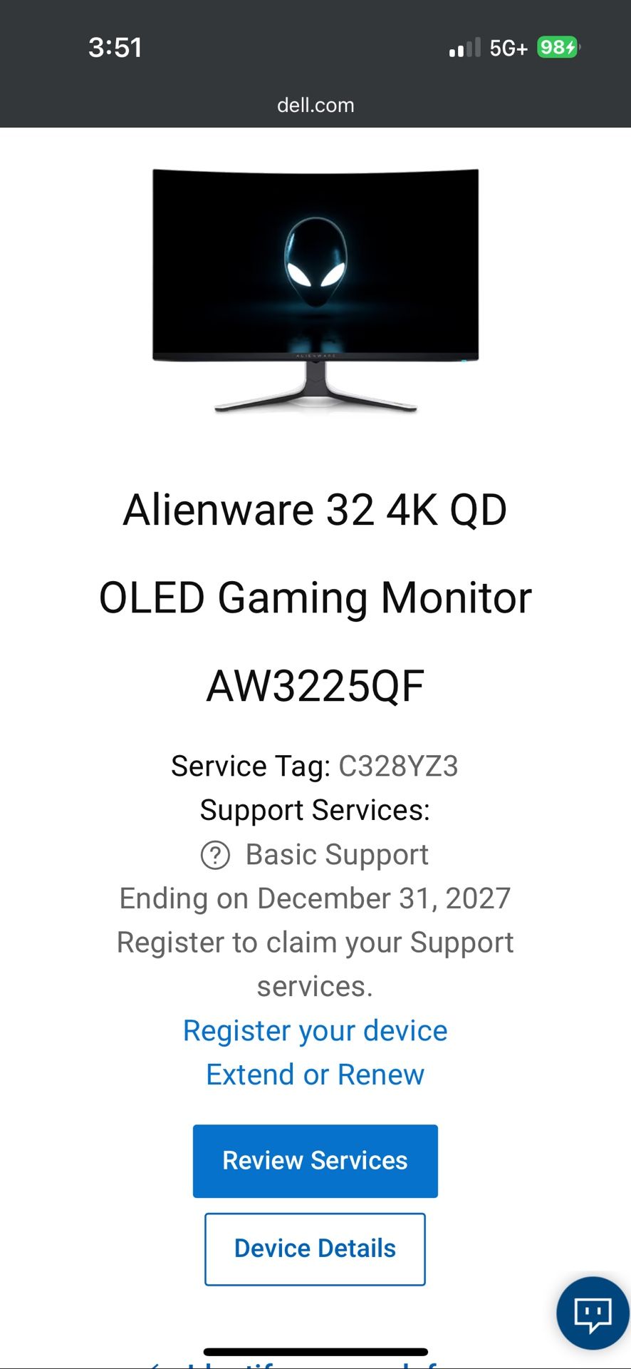 Alienware 32 4k 240hz QD-OLED