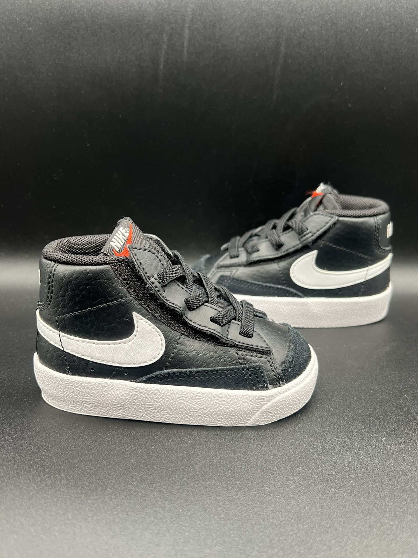 Nike Blazer Mid '77 Black White Retro Shoes Baby Toddler Size