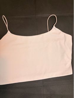 Pink crop tank top