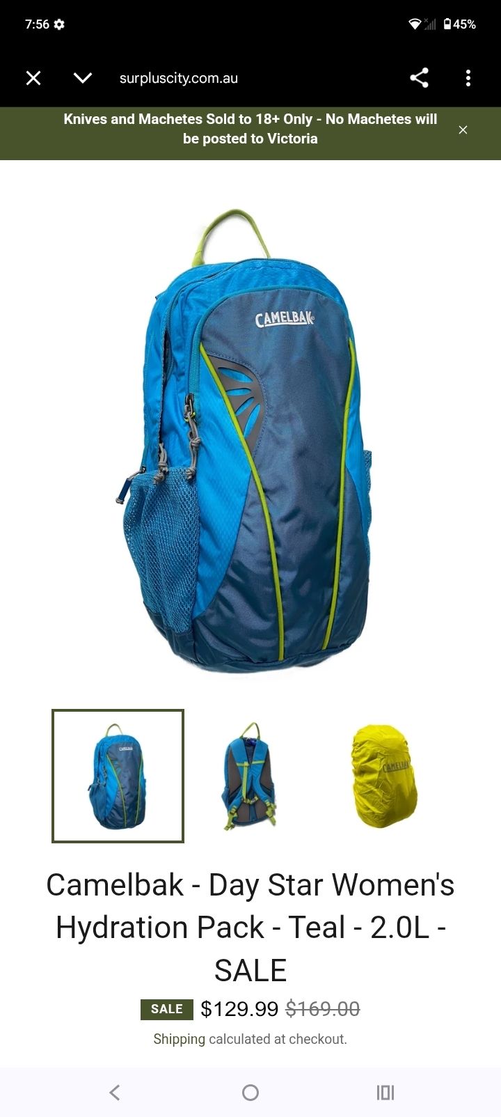 Camelback hiking/biking backpack