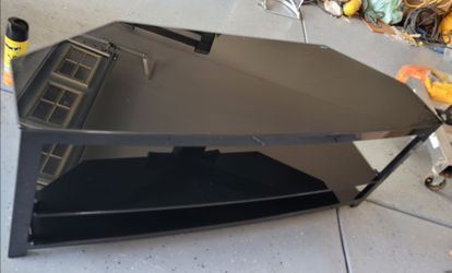 Glass TV stand measures in pic