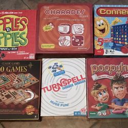 Apples to Apples Turnspell Poopyhead Connect Four MORE! All NEW! $5 Each!