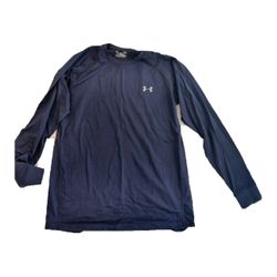 Under Armour ColdGear Fitted Long Sleeve Shirt Size Large Navy