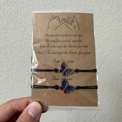 Butterfly Friendship Bracelets Butterfly Matching Bracelets Set