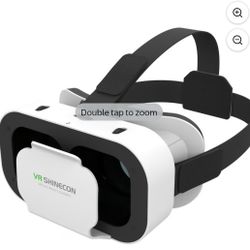 Shinecon 3D VR Glasses Headset for Smartphone, Adjustable Straps, Comfort Foam Padding & Large Lense