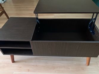 Coffee table adjustable and storage brand new