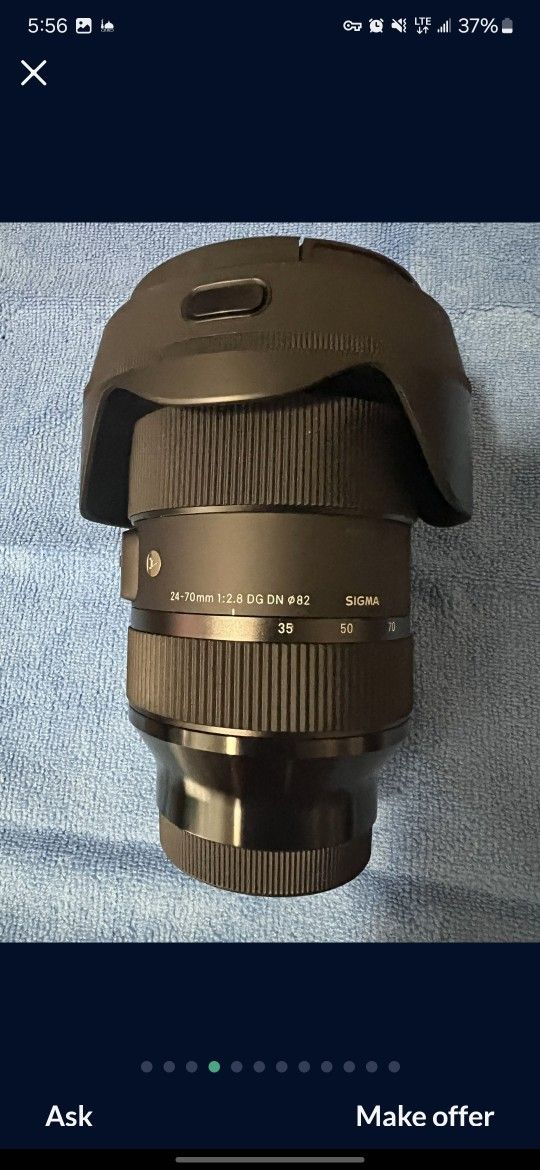 Sigma 24-70 f2.8 Dg Dn Sony E Mount lens