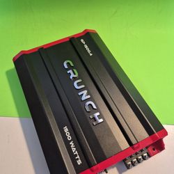 CRUNCH 1500 WATTS 4 CHANNEL BUILT IN CROSSOVER CAR AMPLIFIER ( BRAND NEW PRICE IS LOWEST INSTALL NOT AVAILABLE )