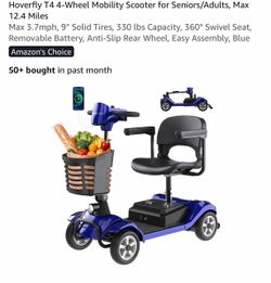 Hoverfly T4 4-Wheel Mobility Scooter – Blue