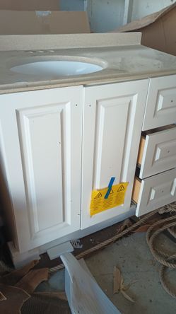 36" Bathroom Vanity White New With Some Dents