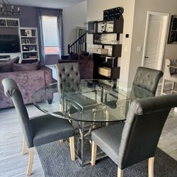 Z GALLERIE Abigail Dining Table and Chairs