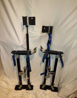 OPEN BOX -GYPTOOL - Drywall Stilts -  Painters Walking Tools - Adjustable  Black
