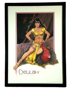 Jim Silke Delilah Bettie Page Signed Limited Edition Framed Art Print (A1G006044)