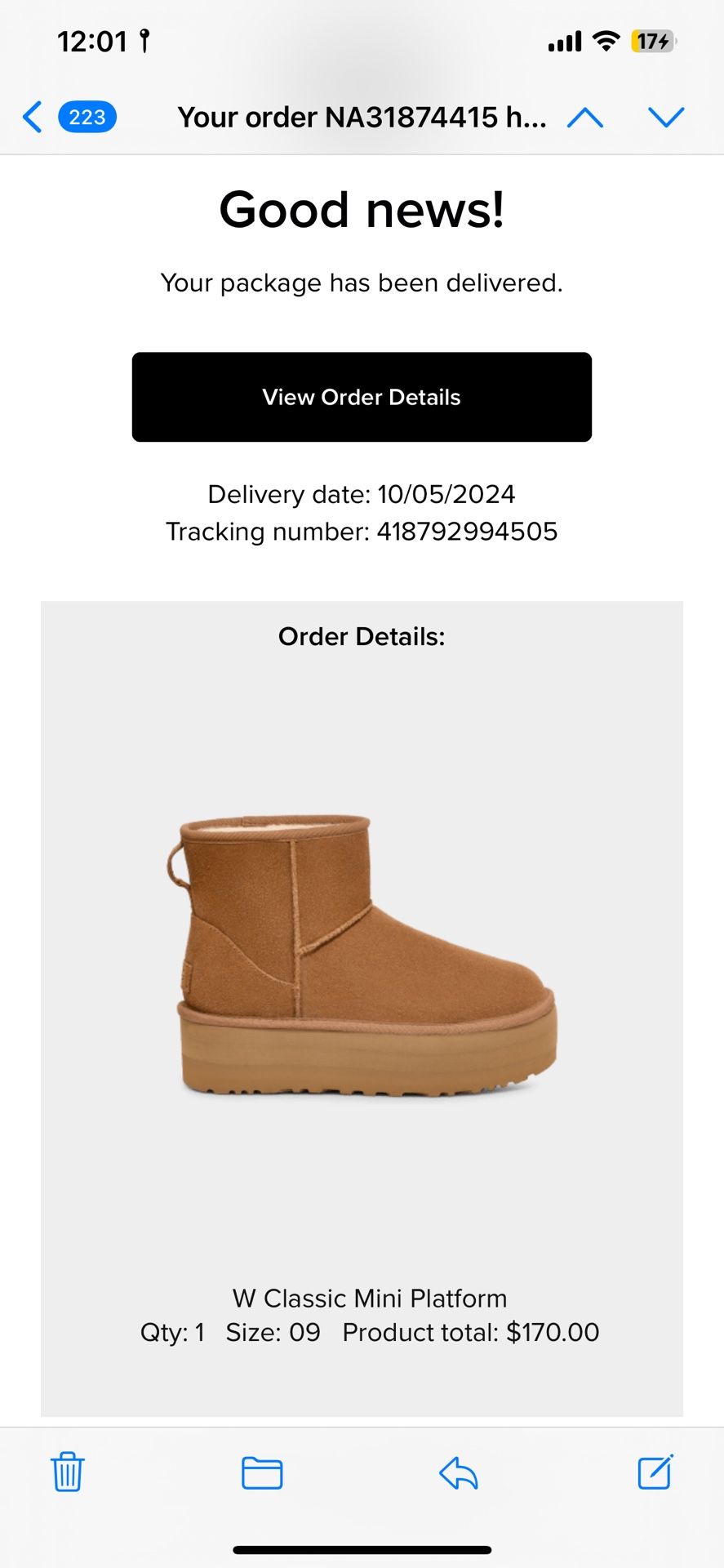 BRANDNEW ! PERFECT DEAL !!! UGGS 2024 Classic Mini Platform SIZE 9 $120 OBO !