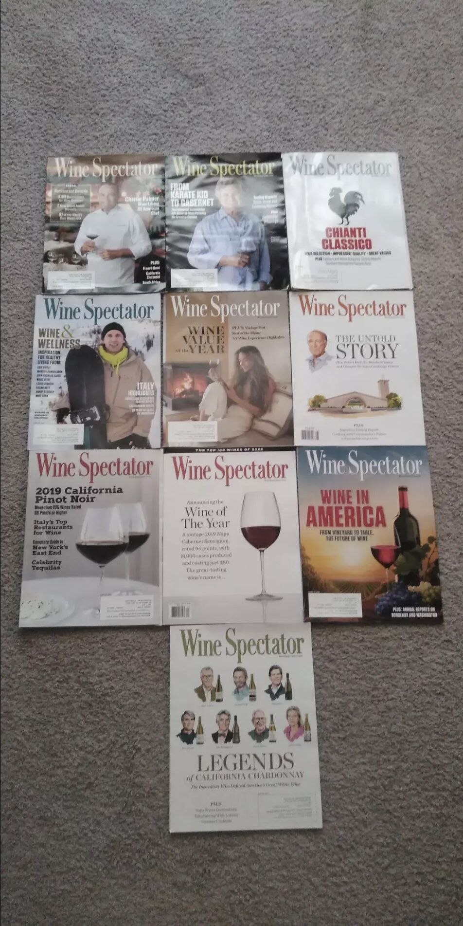 10 Brand New Wine Spectator Magazines ( Price For All ) 