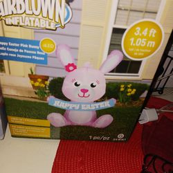 New In Box Blow Up Bunny Yard Home Decor 12 Firm
