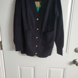 Black cardigan