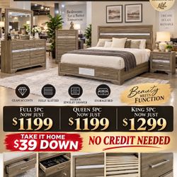 🛏️ STORAGE BEDROOM SET — STYLE + EXTRA STORAGE!