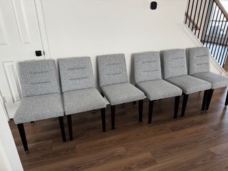Set of 6 Gray Dinning Chairs