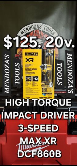 Dewalt High Torque Impact Driver 3-Speed 20v MAX XR
